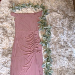 Mauve Off Shoulder Dress✨